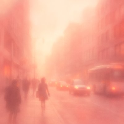 urban street with city activity