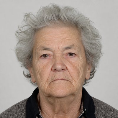 close-up portrait of an elderly person with expressive weathered features