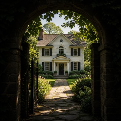 house with front view — Framing Art Style