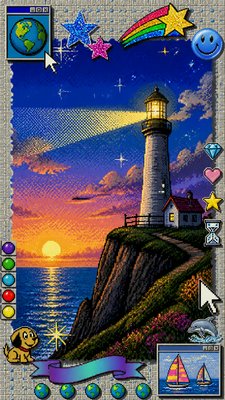 a lone lighthouse on a cliff at dusk under a dramatic sky, no text or lettering