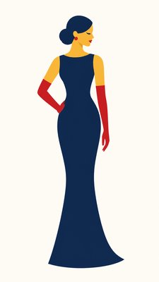 full-length portrait of an elegant figure