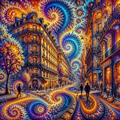 Fractal Art Style Style Transfer Example