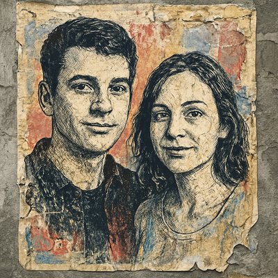 portrait of two people together
