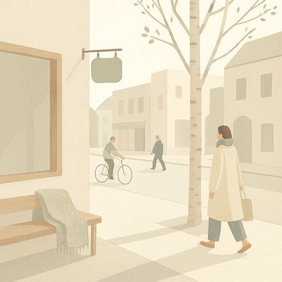 urban street with city activity