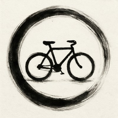 bicyle resting against a wall