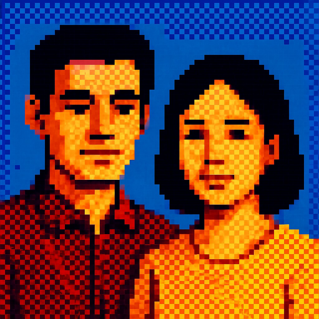 portrait of two people together
