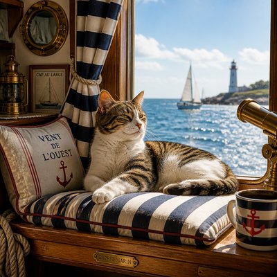 a cat lounging in a sunlit window