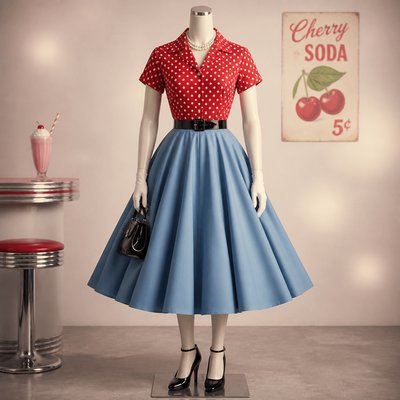 Vintage 50s Fashion Style Style Transfer Example