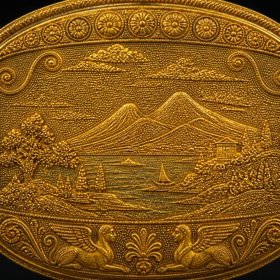 serene landscape with mountains and water