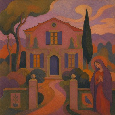 house with front view — Synthetism Art Style