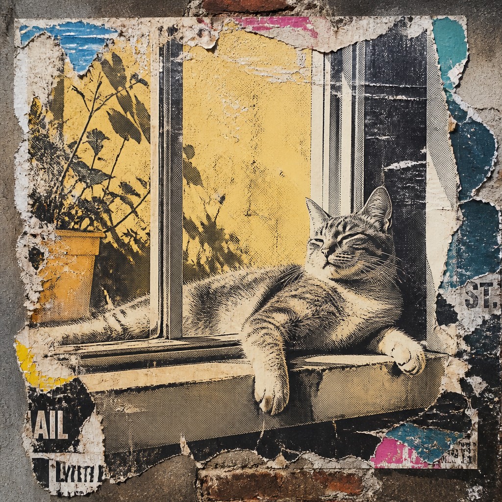 a cat lounging in a sunlit window