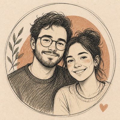 portrait of two people together