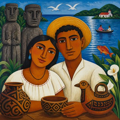 portrait of two people together