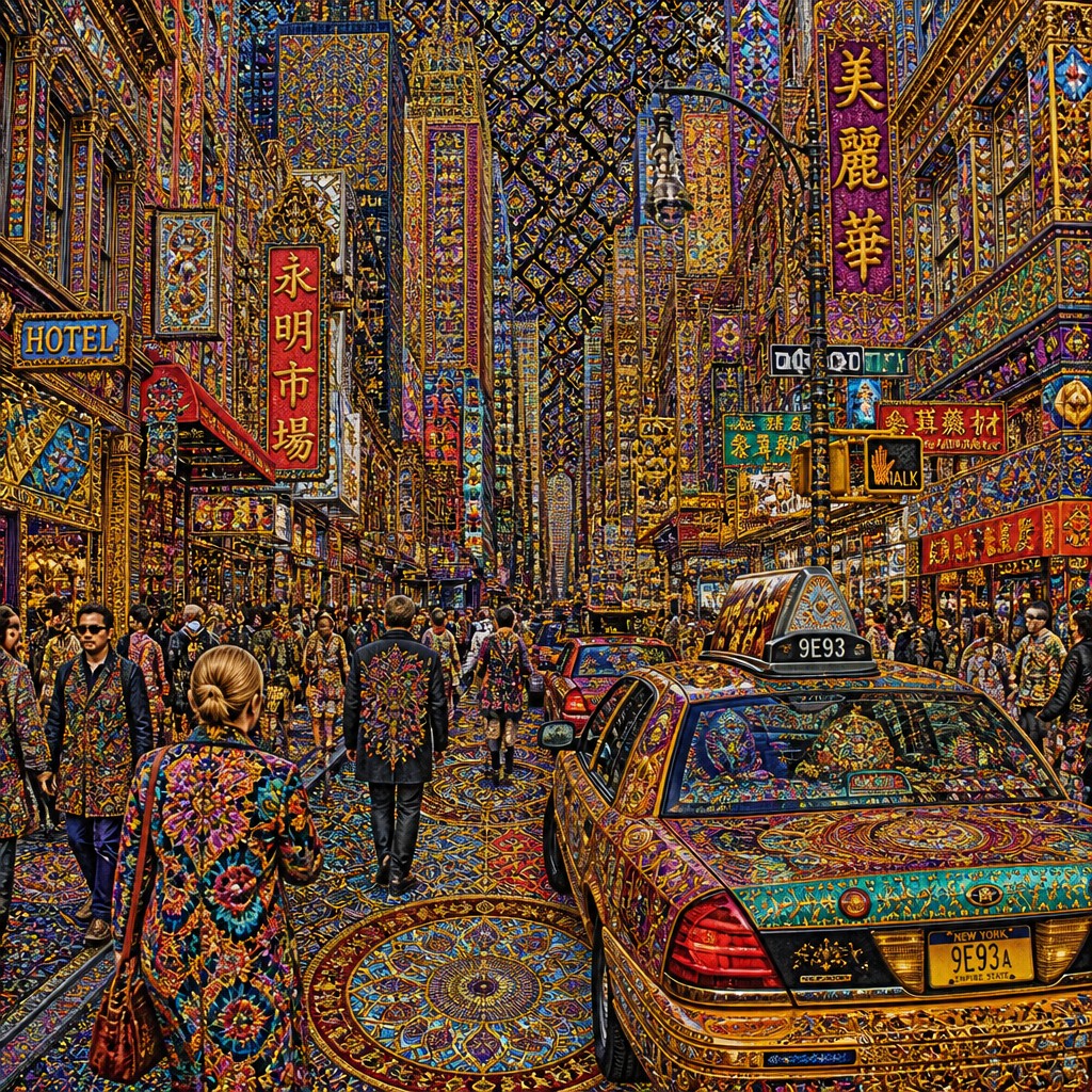 urban street with city activity