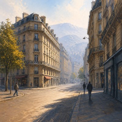 Atmospheric Perspective Art Style Style Transfer Example