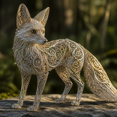 animal standing in natural pose — Filigree Jewelry Style