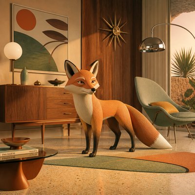 animal standing in natural pose