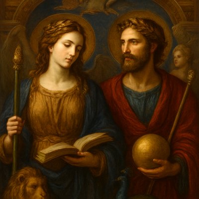 portrait of two people together