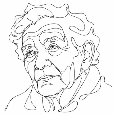close-up portrait of an elderly person with expressive weathered features