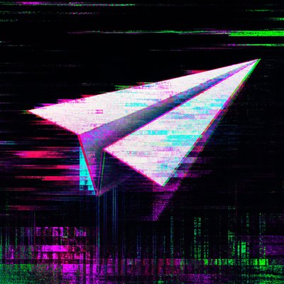 a paper plane, clean minimal composition on a plain background, no text