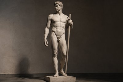Doryphoros sculpture of athlete from Pompeii 