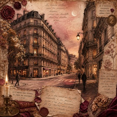 Romantic Academia Aesthetic Style Transfer Example