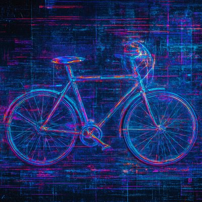 bicyle resting against a wall