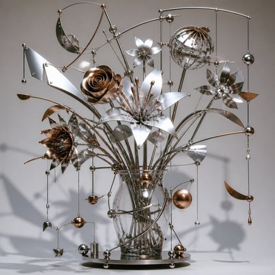 bouquet of flowers in a glass vase