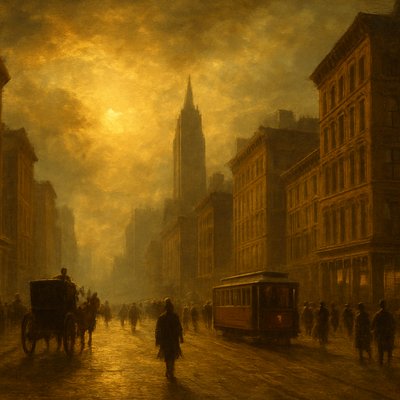 urban street with city activity