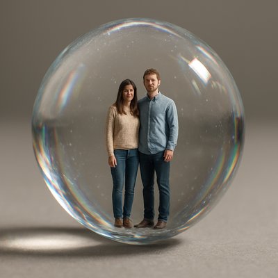 portrait of two people together