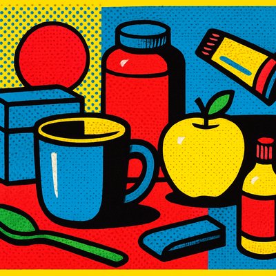 still life with everyday objects