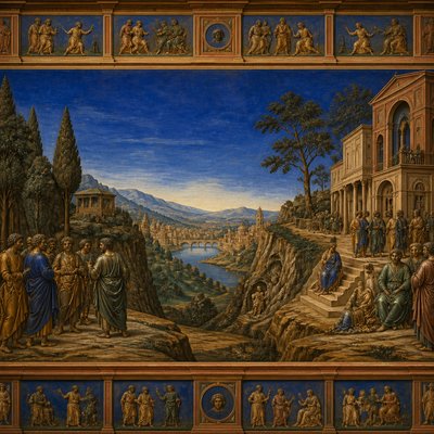 wide landscape with natural scenery — Padua Art Style