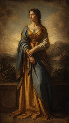 full-length portrait of an elegant figure
