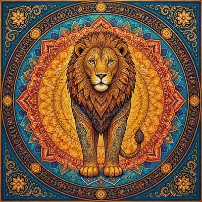 animal standing in natural pose — Mandala Art Style