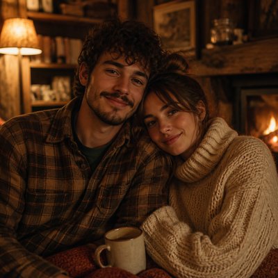 portrait of two people together — Cozycore Aesthetic