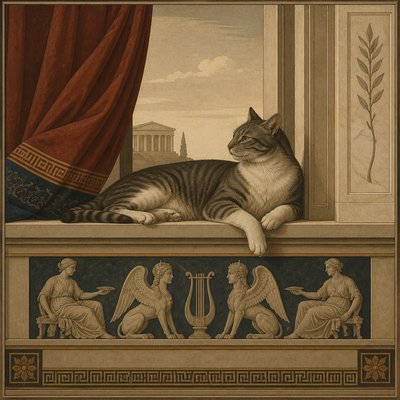 a cat lounging in a sunlit window
