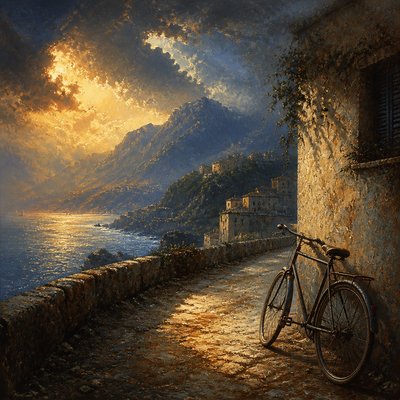 bicyle resting against a wall