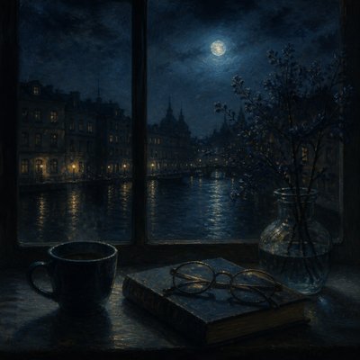 still life with everyday objects — Nocturne Painting Style