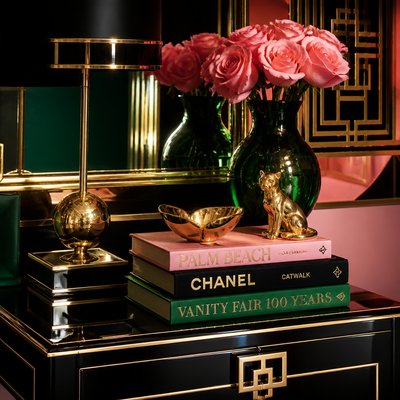 still life with everyday objects — Hollywood Regency Interior Design