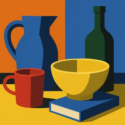 still life with everyday objects