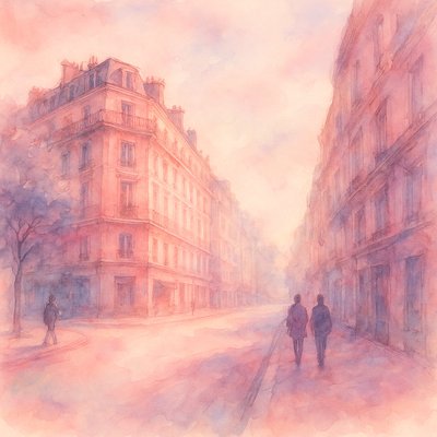 Watercolor Manga Dream Scene Style Transfer Example