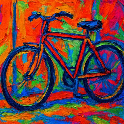 bicyle resting against a wall