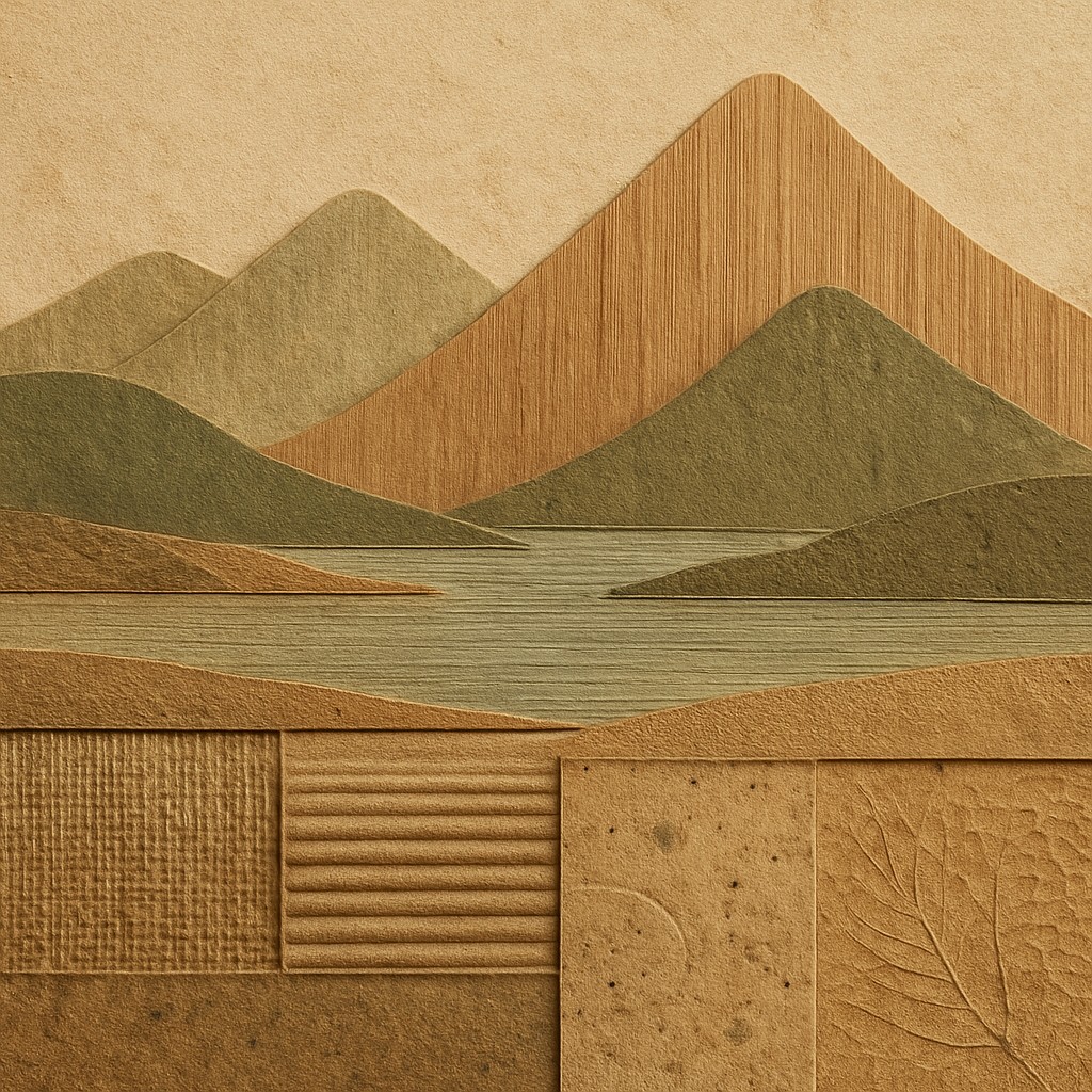 serene landscape with mountains and water
