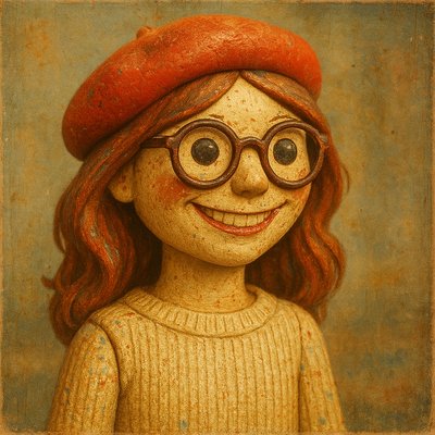 Vintage Toy Art Style Transfer Example