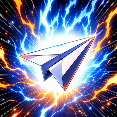 a paper plane, clean minimal composition on a plain background, no text