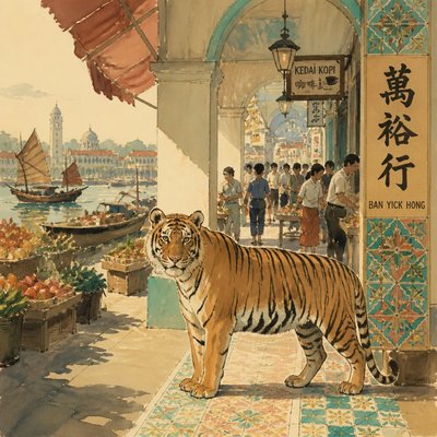 animal standing in natural pose