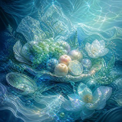 still life arrangement of fruits and flowers