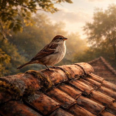 “I watch, and am as a sparrow alone upon the house top.” (Psalms 102:7, KJV)
