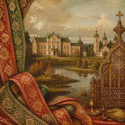 wide landscape with natural scenery — Belarusian Art Style