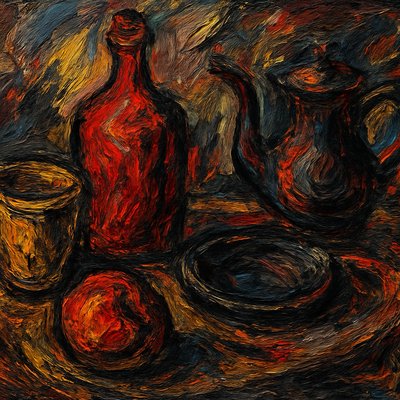 still life with everyday objects